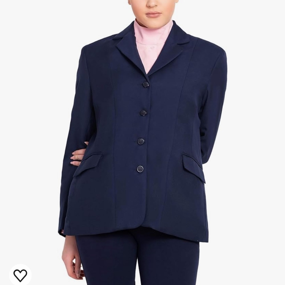 TuffRider Navy Starter Show Jacket Equestrian Jumper Womens Size 8